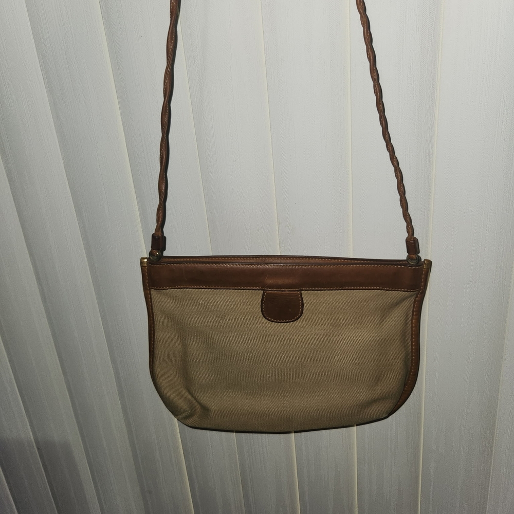 Ghurka Vintage Brown and Tan Crossbody Bag No. 40 The Escort